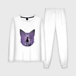 Женская пижама с лонгсливом хлопок Лунный воен