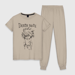 Женская пижама хлопок Death Note black chibi