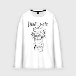 Женский лонгслив oversize хлопок Death Note black chibi