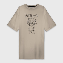 Платье-футболка хлопок Death Note black chibi