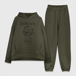 Женский костюм хлопок Oversize Death Note black chibi