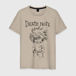 Мужская футболка хлопок Death Note black chibi