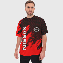Мужская футболка oversize 3D Nissan - фото 2