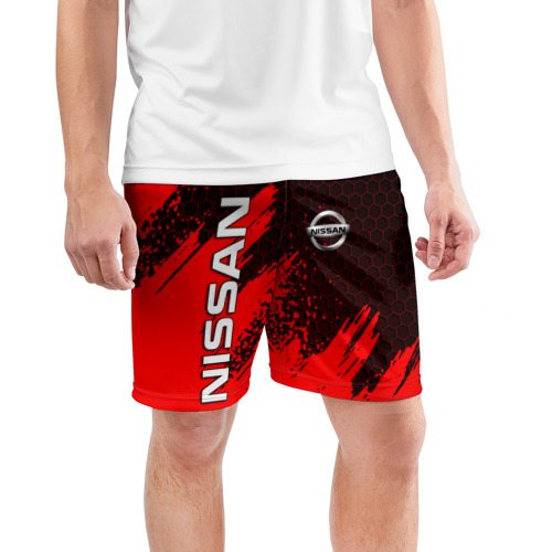 Мужские шорты спортивные NISSAN, цвет 3D печать - фото 3