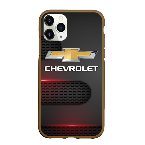 Чехол для iPhone 11 Pro матовый Chevrolet, цвет коричневый