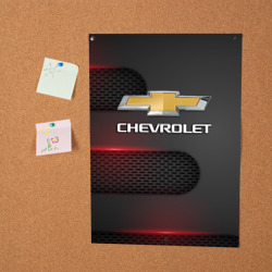 Постер с принтом Chevrolet для любого человека, вид спереди №2. Цвет основы: белый