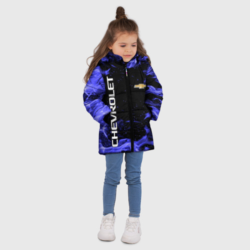 Зимняя куртка для девочек 3D Chevrolet, цвет светло-серый - фото 5