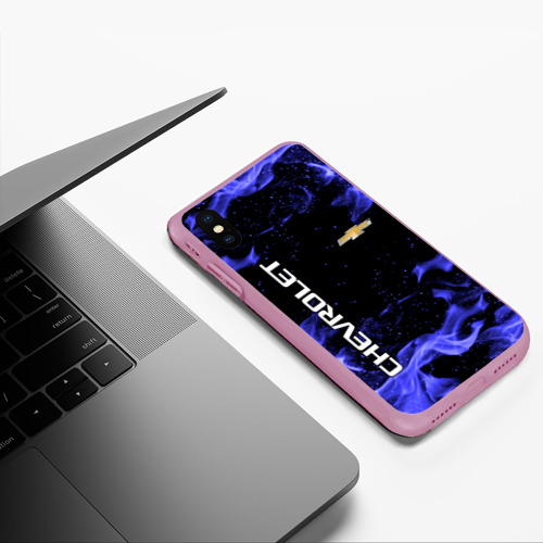 Чехол для iPhone XS Max матовый Chevrolet, цвет розовый - фото 5