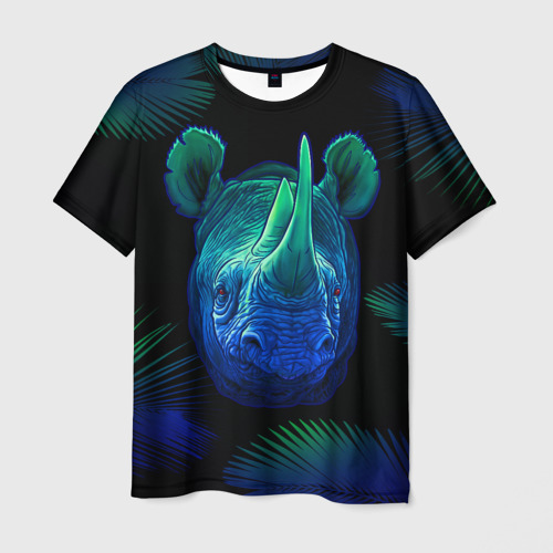 Мужская футболка 3D Носорог, цвет 3D печать
