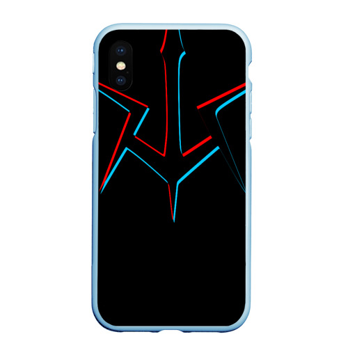 Чехол для iPhone XS Max матовый Code Geass logo, цвет голубой