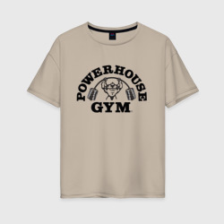 Женская футболка хлопок Oversize Gym