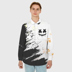 Мужская рубашка oversize 3D Marshmello Маршмеллоу - фото 2