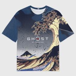 Женская футболка oversize 3D Ghost of Tsushima
