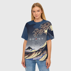 Женская футболка oversize 3D Ghost of Tsushima - фото 2