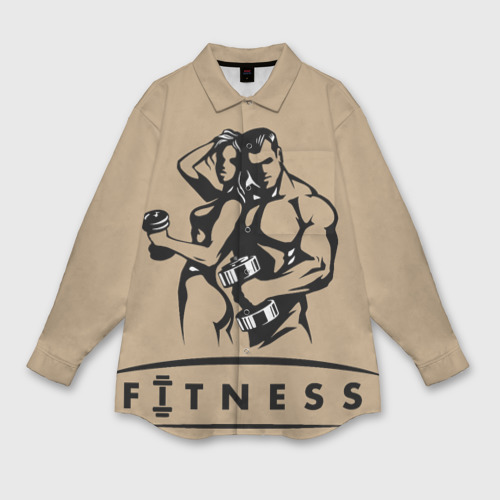 Женская рубашка oversize 3D Fitness, цвет белый