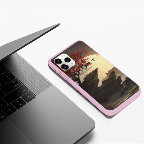 Чехол для iPhone 11 Pro Max матовый Ghost of Tsushima, цвет розовый - фото 5
