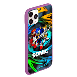 Чехол для iPhone 11 Pro Max матовый Sonic trio - фото 2