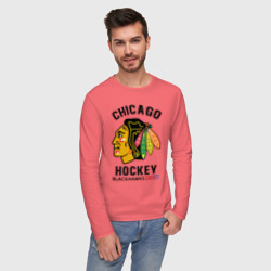 Мужской лонгслив хлопок Chicago Blackhawks NHL - фото 2