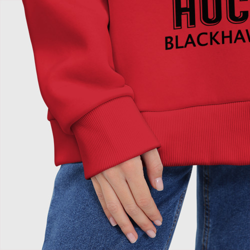 Женское худи Oversize хлопок Chicago Blackhawks NHL, цвет красный - фото 8