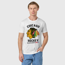 Мужская футболка хлопок Chicago Blackhawks NHL - фото 2
