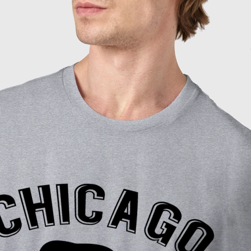 Мужская футболка хлопок с принтом Chicago Blackhawks NHL, фото #4