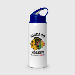Бутылка для воды с трубочкой Chicago Blackhawks NHL