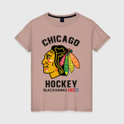 Женская футболка хлопок Chicago Blackhawks NHL