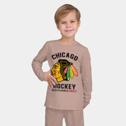 Детская пижама с лонгсливом хлопок Chicago Blackhawks NHL - фото 2