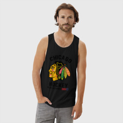 Мужская майка хлопок Chicago Blackhawks NHL - фото 2