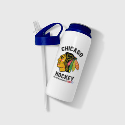 Бутылка для воды с трубочкой Chicago Blackhawks NHL - фото 2