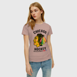 Женская футболка хлопок Chicago Blackhawks NHL - фото 2