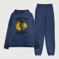 Женский костюм хлопок Oversize Chicago Blackhawks NHL