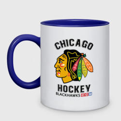 Кружка двухцветная Chicago Blackhawks NHL