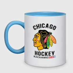 Кружка двухцветная Chicago Blackhawks NHL