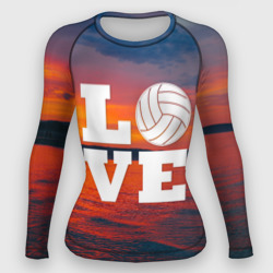 Женский рашгард 3D Love volleyball