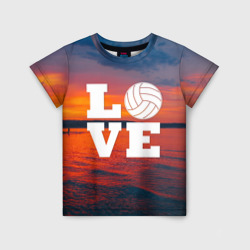 Детская футболка 3D Love volleyball