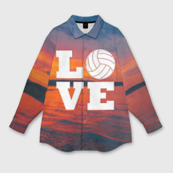 Мужская рубашка oversize 3D Love volleyball