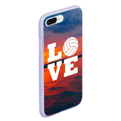 Чехол для iPhone 7Plus/8 Plus матовый Love volleyball - фото 2