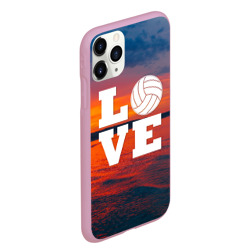 Чехол для iPhone 11 Pro Max матовый Love volleyball - фото 2