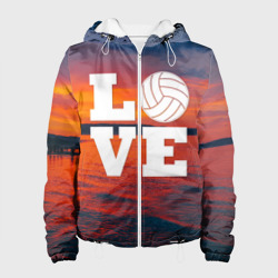 Женская куртка 3D Love volleyball