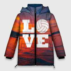 Женская зимняя куртка Oversize Love volleyball