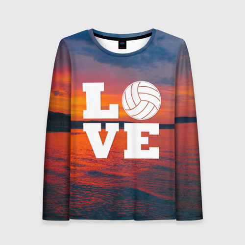 Женский лонгслив 3D Love volleyball, цвет 3D печать