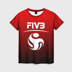 Женская футболка 3D FIVB волейбол