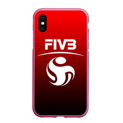 Чехол для iPhone XS Max матовый FIVB волейбол