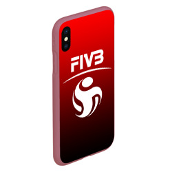 Чехол для iPhone XS Max матовый FIVB волейбол - фото 2