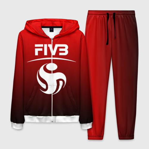 Мужской 3D костюм с принтом FIVB ВОЛЕЙБОЛ, вид спереди #2