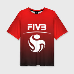 Женская футболка oversize 3D FIVB волейбол