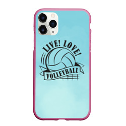 Чехол для iPhone 11 Pro Max матовый Live! love! volleyball!