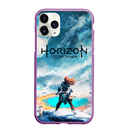 Чехол для iPhone 11 Pro Max матовый Horizon Zero Dawn, цвет фиолетовый