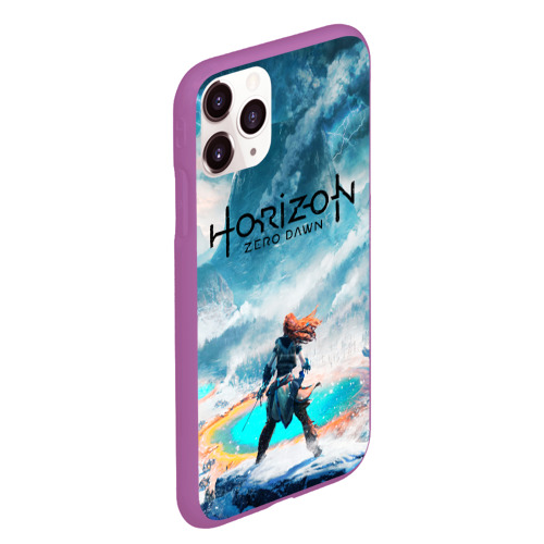 Чехол для iPhone 11 Pro Max матовый Horizon Zero Dawn, цвет фиолетовый - фото 3